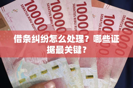武汉借条纠纷怎么处理？哪些证据最关键？