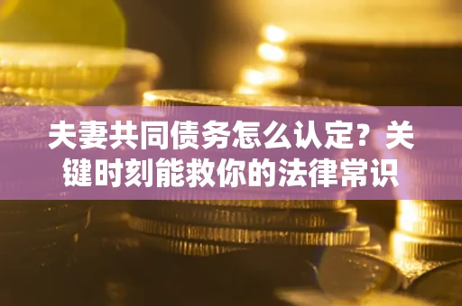 武汉夫妻共同债务怎么认定？关键时刻能救你的法律常识