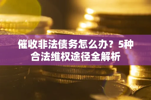 武汉催收非法债务怎么办？5种合法维权途径全解析